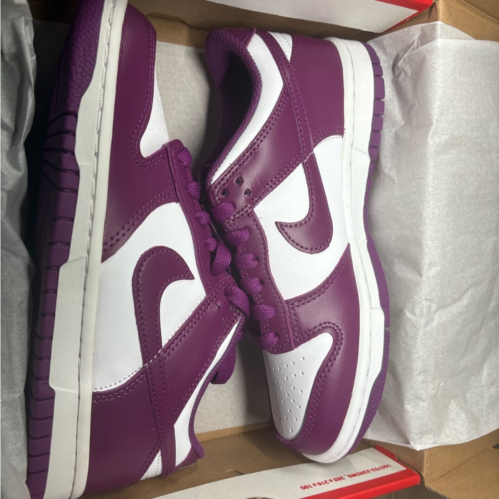 Nike Dunk Low Purple and White Shoes